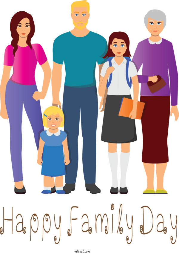 Free People People Social Group Cartoon For Family Clipart Transparent Background