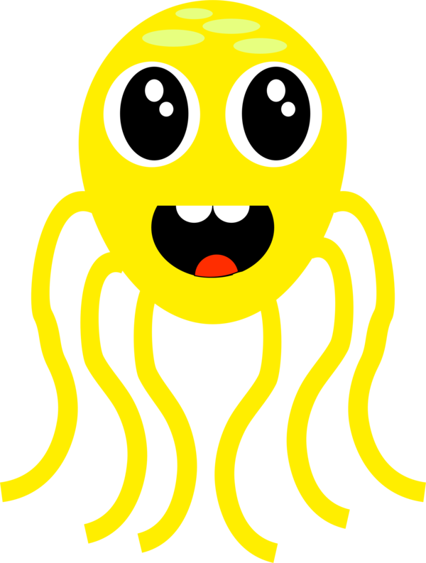 Free Octopus Emoticon Smiley Line Clipart Clipart Transparent Background