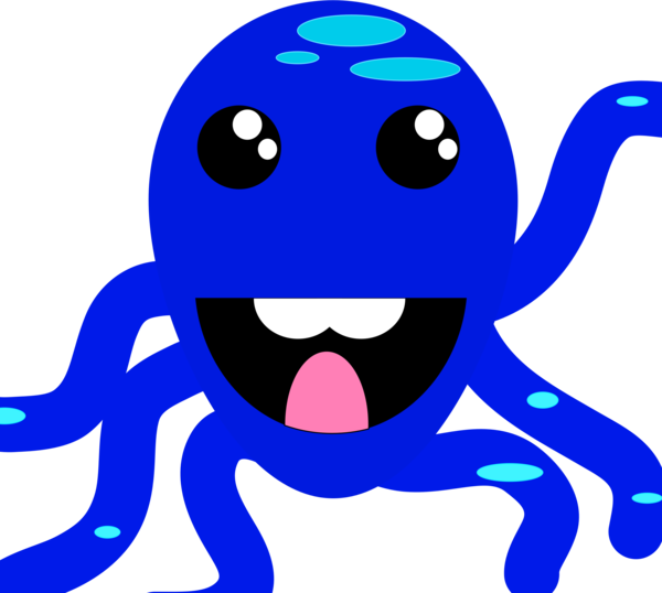 Free Octopus Line Smile Smiley Clipart Clipart Transparent Background