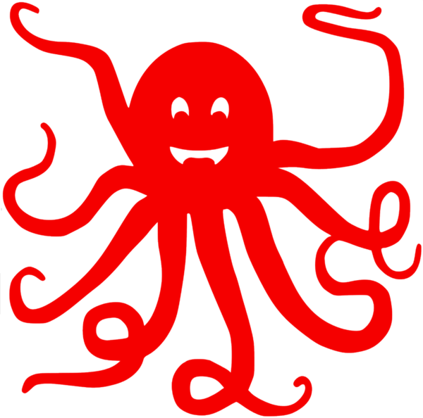 Free Octopus Text Octopus Line Clipart Clipart Transparent Background