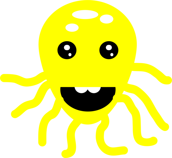 Free Octopus Emoticon Smiley Smile Clipart Clipart Transparent Background