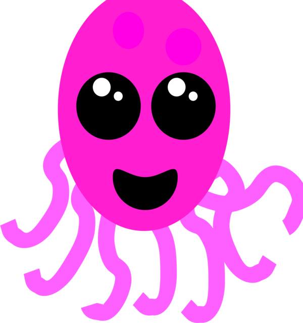 Free Octopus Nose Smile Smiley Clipart Clipart Transparent Background