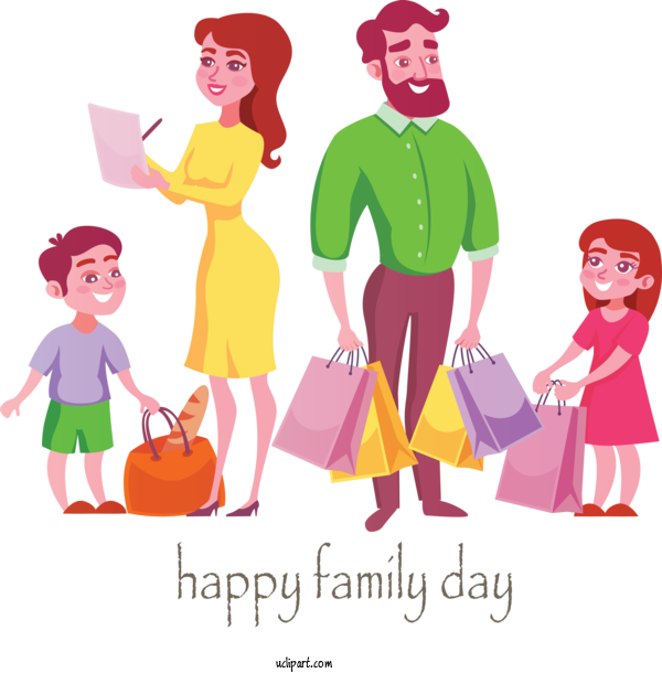 Free People Cartoon Sharing Style For Family Clipart Transparent Background