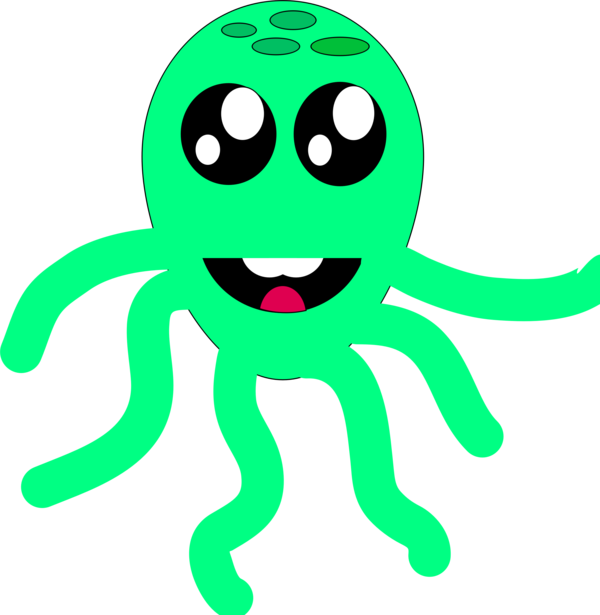 Free Octopus Line Octopus Smiley Clipart Clipart Transparent Background