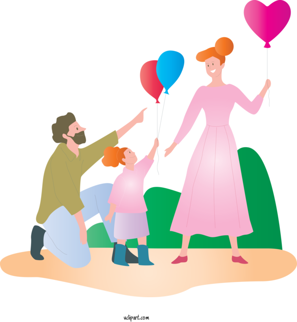 Free People Cartoon Balloon Interaction For Family Clipart Transparent Background