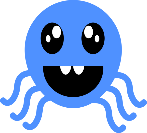 Free Octopus Smile Smiley Emoticon Clipart Clipart Transparent Background