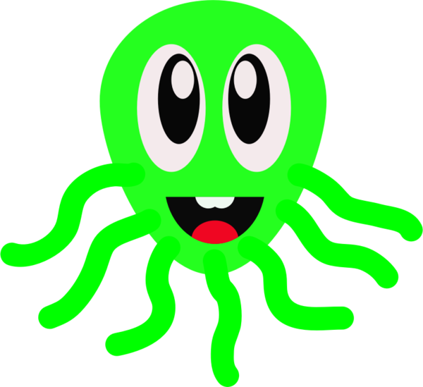 Free Octopus Line Smiley Emoticon Clipart Clipart Transparent Background