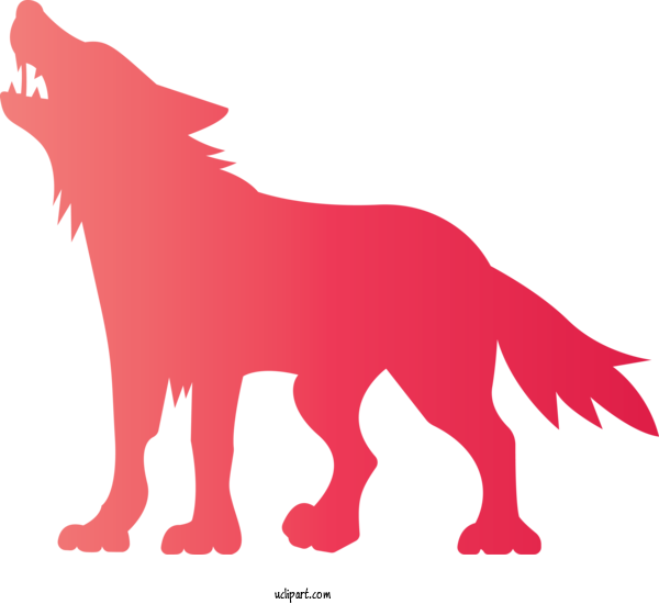 Free Animals Red Animal Figure Line Art For Wolf Clipart Transparent Background