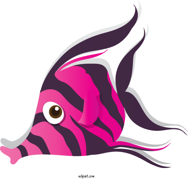 Free Animals Pink Magenta Dolphin For Fish Clipart Transparent Background
