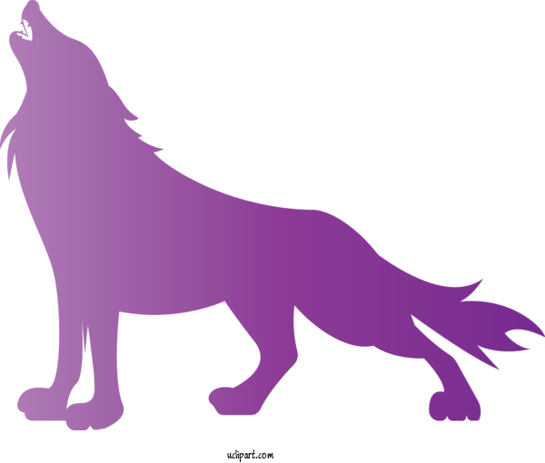 Free Animals Purple Violet Animal Figure For Wolf Clipart Transparent Background
