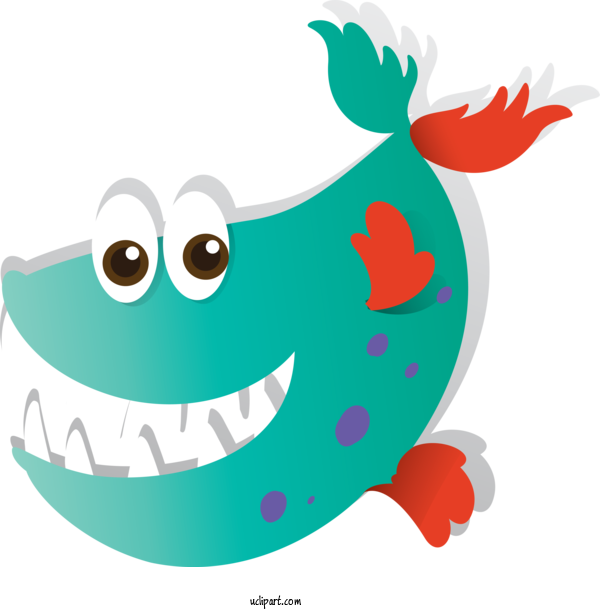 Free Animals Cartoon Mouth Fish For Fish Clipart Transparent Background