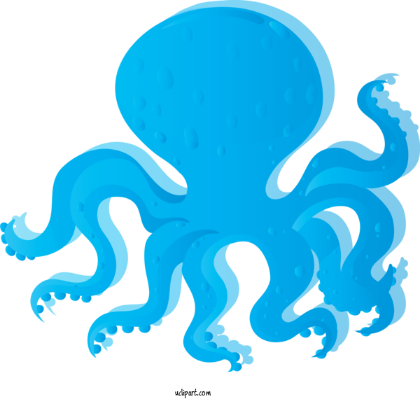 Free Animals Octopus Giant Pacific Octopus Blue For Octopus Clipart Transparent Background