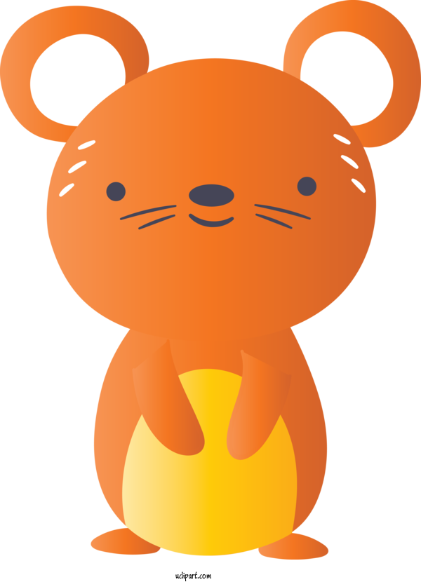 Free Animals Orange Cartoon Teddy Bear For Mice Clipart Transparent Background