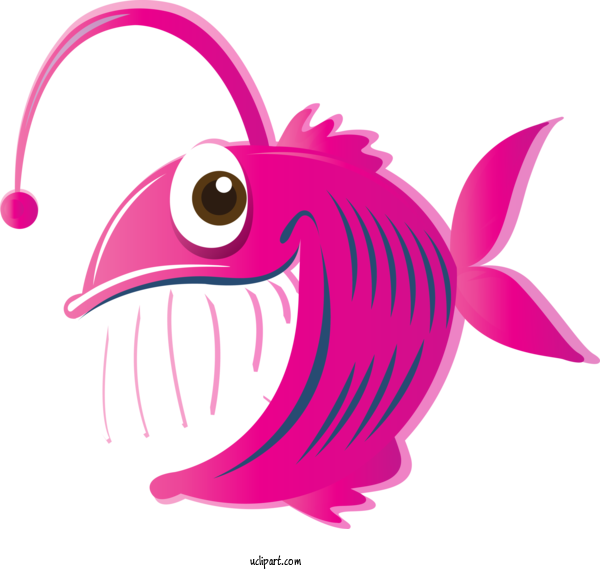 Free Animals Cartoon Pink Fish For Fish Clipart Transparent Background