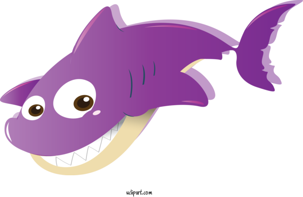 Free Animals Cartoon Violet Fish For Fish Clipart Transparent Background