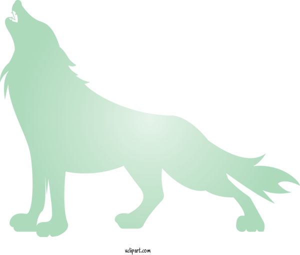 Free Animals Green Dog Animal Figure For Wolf Clipart Transparent Background