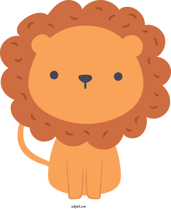 Free Animals Cartoon Lion Smile For Lion Clipart Transparent Background
