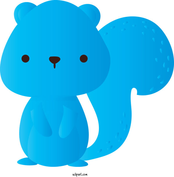 Free Animals Blue Cartoon Bear For Squirrel Clipart Transparent Background