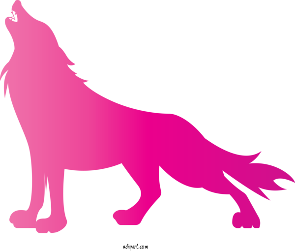 Free Animals Pink Animal Figure Tail For Wolf Clipart Transparent Background
