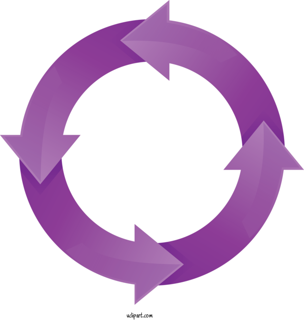Free Arrow Violet Purple Crescent For Circle Arrow Clipart Transparent Background