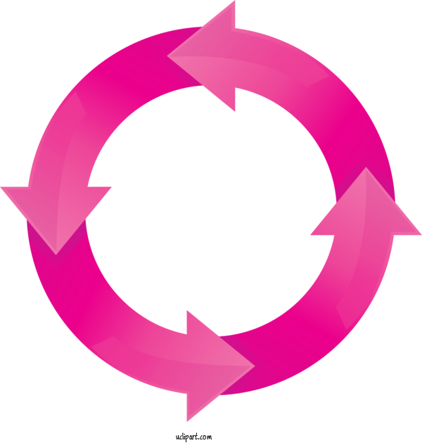 Free Arrow Pink Circle Magenta For Circle Arrow Clipart Transparent Background