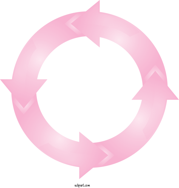 Free Arrow Pink Circle Material Property For Circle Arrow Clipart Transparent Background