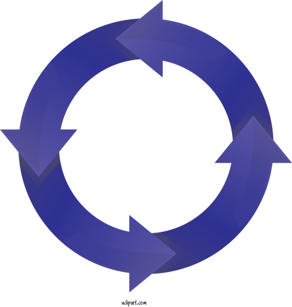 Free Arrow Crescent Electric Blue Symbol For Circle Arrow Clipart Transparent Background