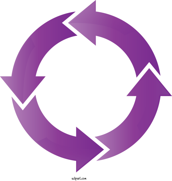 Free Arrow Purple Violet Logo For Circle Arrow Clipart Transparent Background