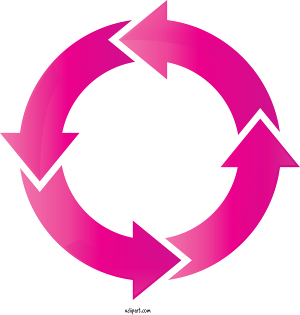 Free Arrow Pink Symbol Magenta For Circle Arrow Clipart Transparent Background