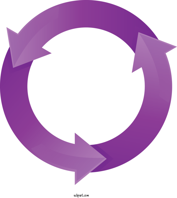 Free Arrow Violet Purple Circle For Circle Arrow Clipart Transparent Background