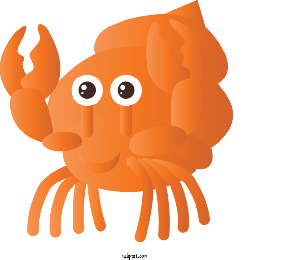 Free Animals Cartoon Decapoda Crab For Crab Clipart Transparent Background