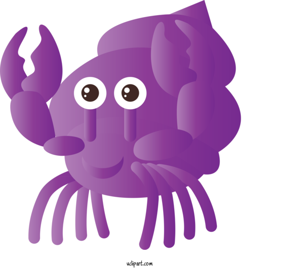 Free Animals Cartoon Octopus Purple For Crab Clipart Transparent Background