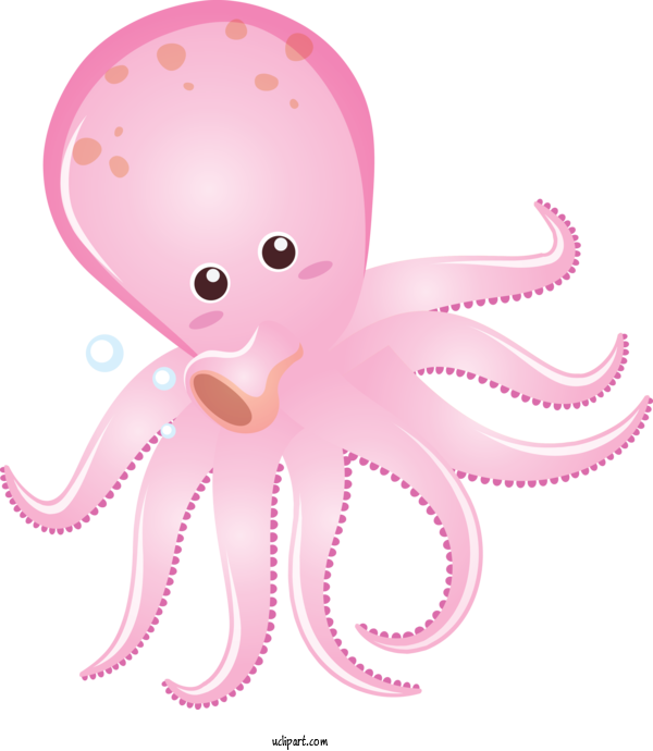 Free Animals Octopus Giant Pacific Octopus Pink For Octopus Clipart Transparent Background