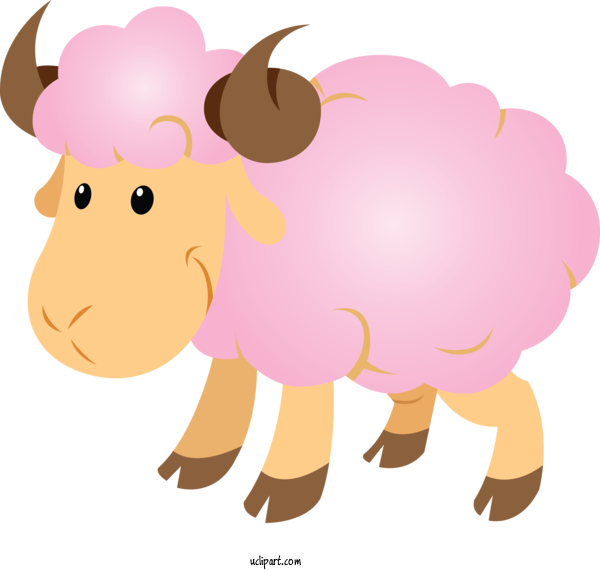 Free Animals Cartoon Snout Pink For Sheep Clipart Transparent Background