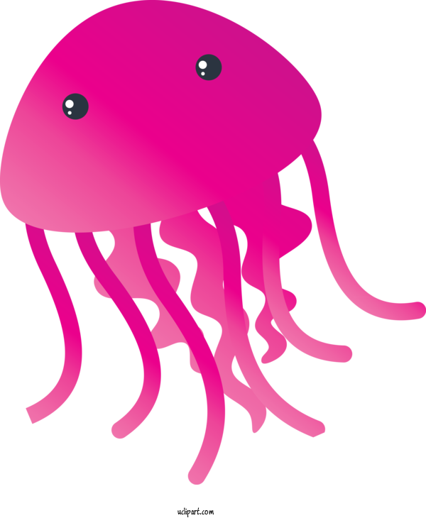 Free Animals Pink Jellyfish Octopus For Octopus Clipart Transparent Background