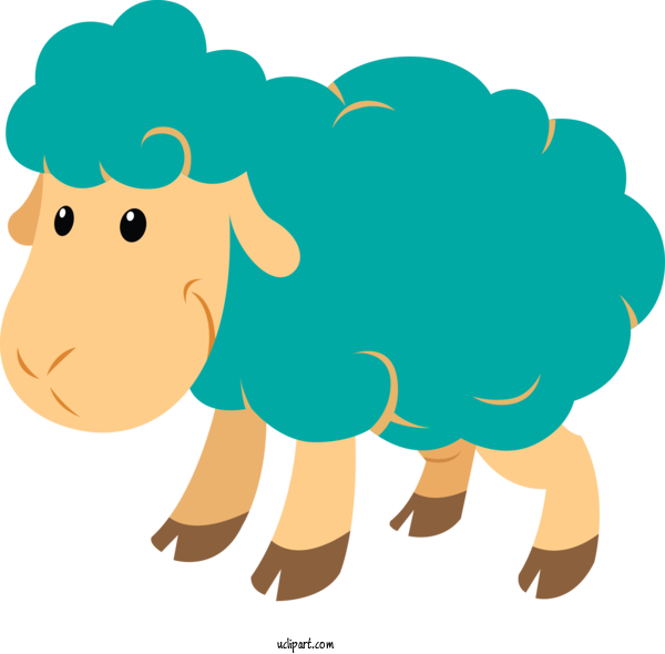 Free Animals Cartoon Animal Figure Bovine For Sheep Clipart Transparent Background