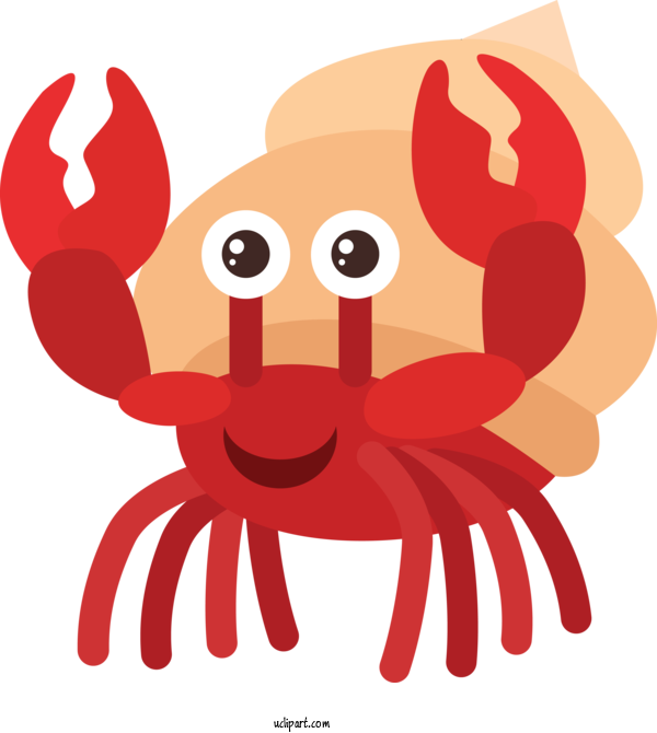 Free Animals Crab Seafood Cartoon For Crab Clipart Transparent Background
