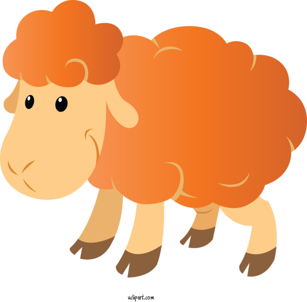 Free Animals Cartoon Bovine Sheep For Sheep Clipart Transparent Background