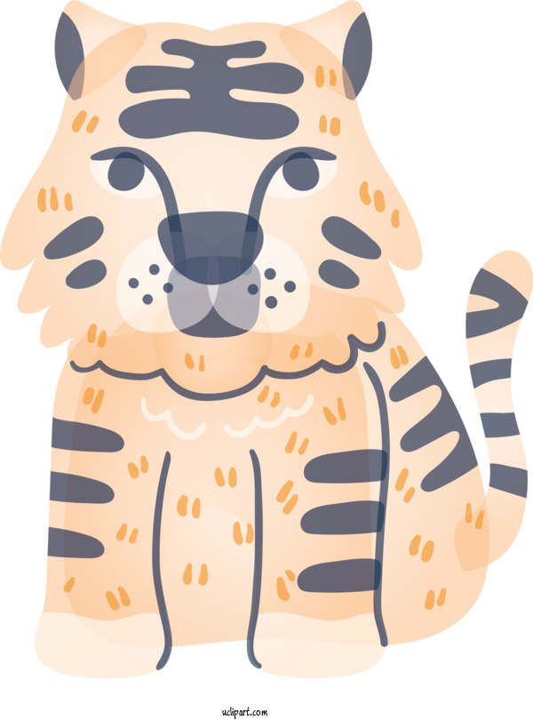 Free Animals Animal Figure Cartoon Snout For Tiger Clipart Transparent Background