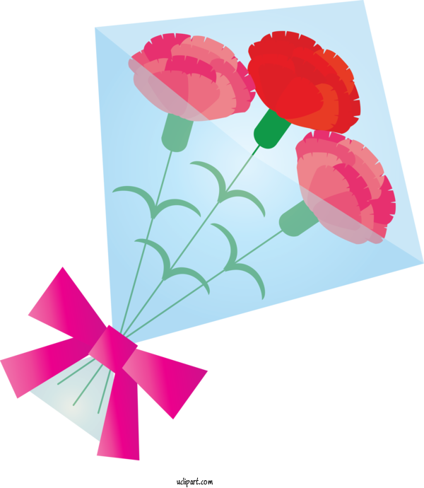 Free Holidays Pink Flower Paper For Mothers Day Clipart Transparent Background