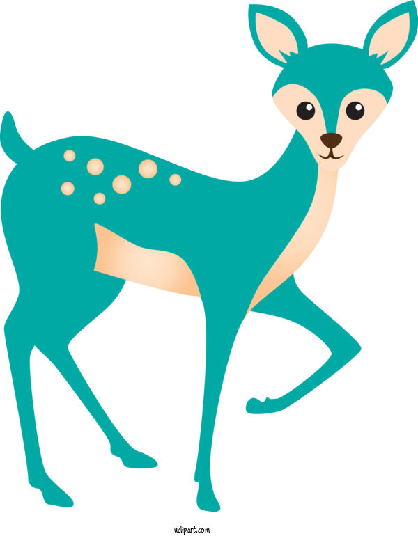 Free Animals Deer Green Animal Figure For Deer Clipart Transparent Background