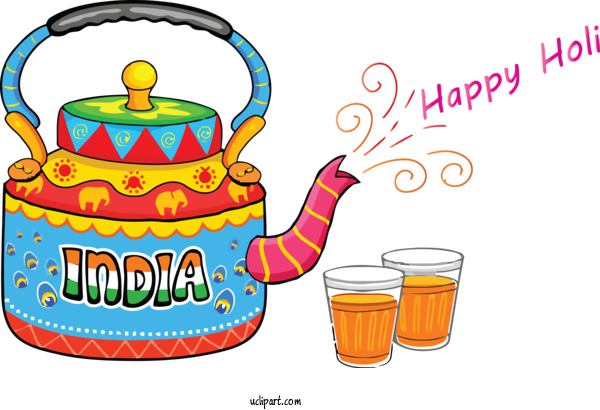 Free Holidays Junk Food For Holi Clipart Transparent Background