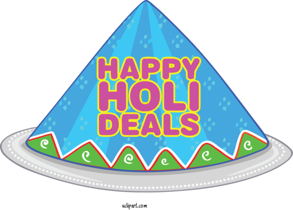 Free Holidays Party Hat Triangle Cone For Holi Clipart Transparent Background