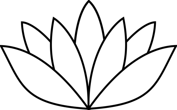 Free Lotus Flower Leaf Black And White Plant Clipart Clipart Transparent Background