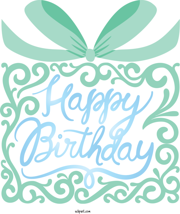 Free Occasions Green Aqua Turquoise For Birthday Clipart Transparent Background