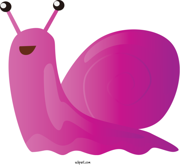 Free Animals Snail Snails And Slugs Pink For Snail Clipart Transparent Background