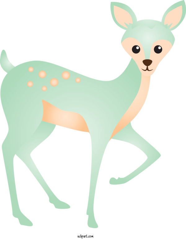 Free Animals Deer Green Tail For Deer Clipart Transparent Background
