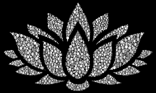 Free Lotus Flower Black And White Leaf Flora Clipart Clipart Transparent Background