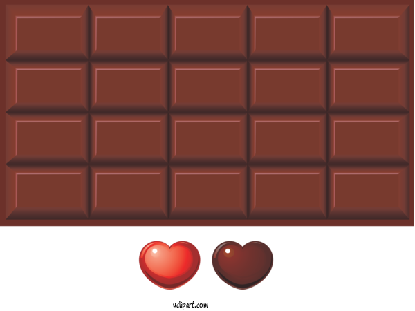 Free Holidays Chocolate Heart Chocolate Bar For Valentines Day Clipart Transparent Background