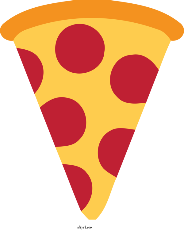 Free Food Yellow Cone Triangle For Pizza Clipart Transparent Background